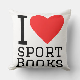 Coussin J'adore les livres de sport