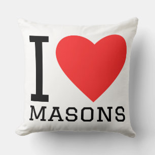 Coussin J'adore les maçons