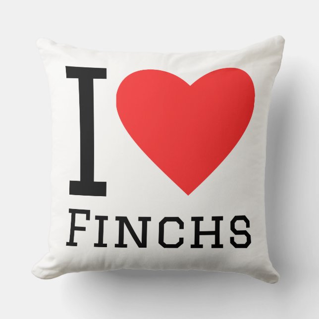 Coussin J'adore les pinsons (Recto)