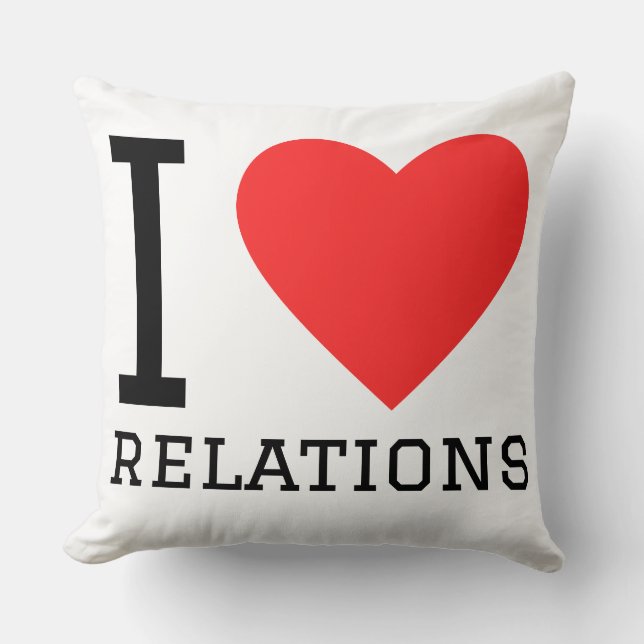 Coussin J'adore les relations (Recto)