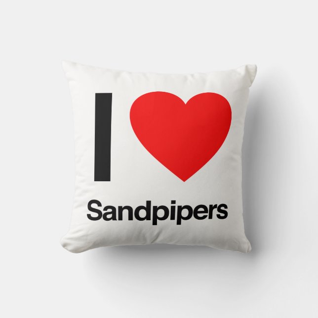 Coussin j'adore les sandpipers (Recto)