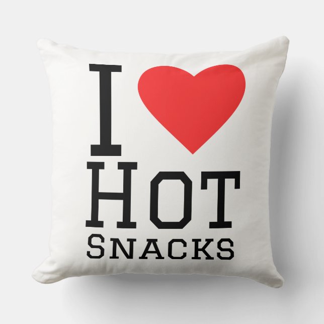 Coussin J'adore les snacks chauds (Recto)
