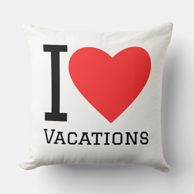Coussin J'adore les vacances (Recto)
