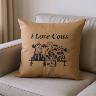 Coussin J'adore les vaches