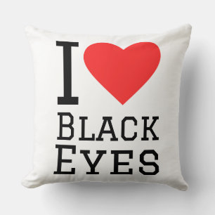 Coussin J'adore les yeux noirs