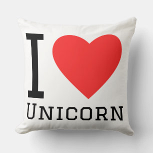 Coussin J'adore licorne