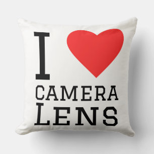 Coussin J'adore l'objectif de l'appareil photo