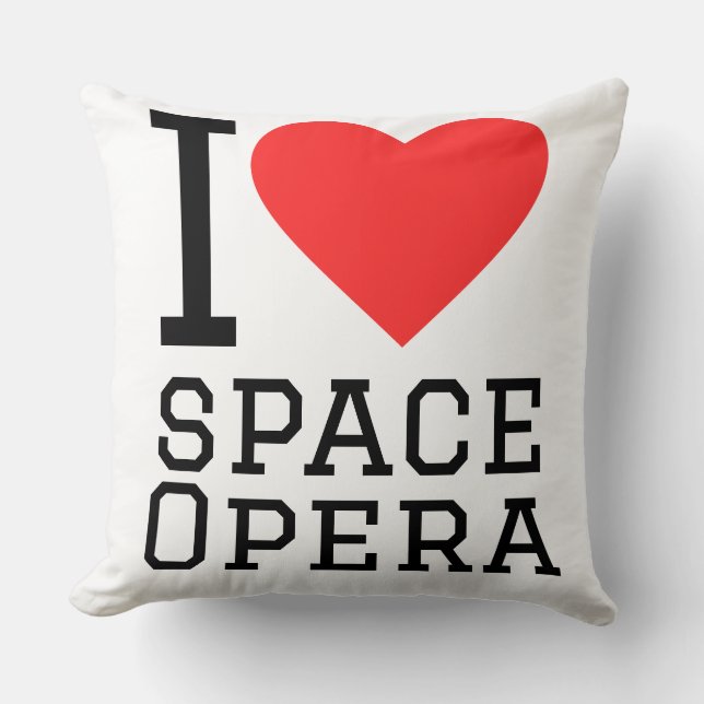 Coussin J'adore l'opéra de l'espace (Recto)
