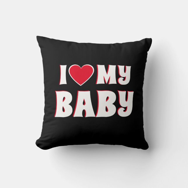 Coussin J'adore My Baby Cute Citation (Recto)