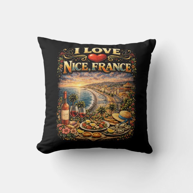 Coussin J'adore Nice (Recto)