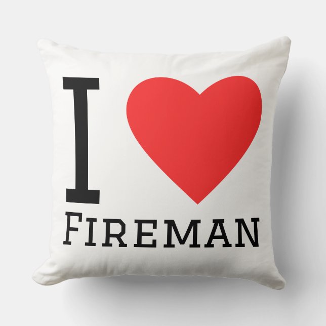 Coussin J'adore pompier  (Recto)