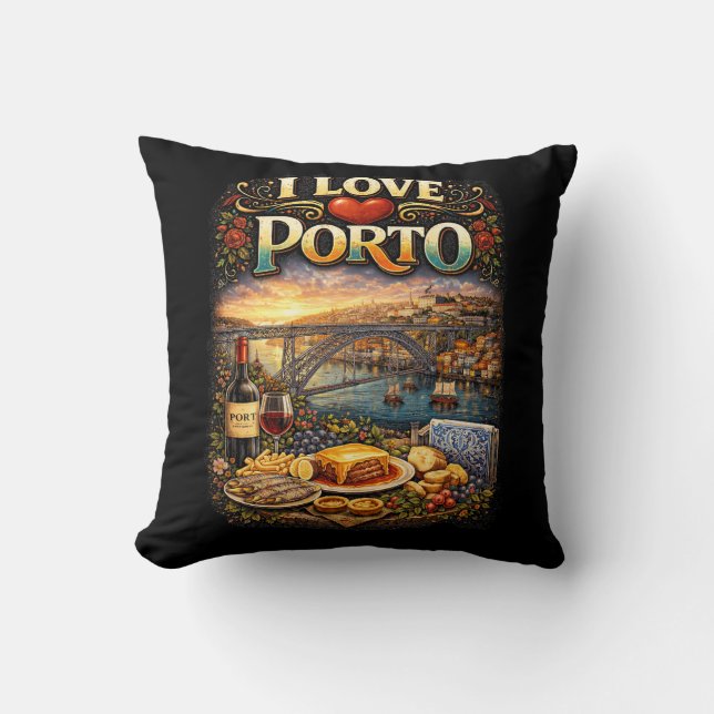 Coussin J'adore Porto (Recto)