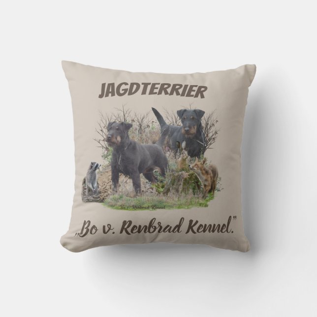 Coussin Jagdterrier, Bo c. Renbrad Kennel.'' Sticker Pape (Recto)