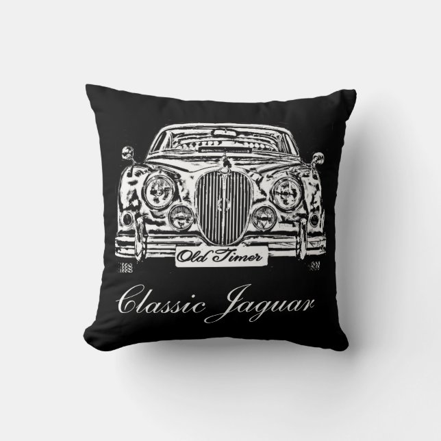 Coussin Jaguar MK II des années 1960 (Recto)