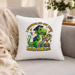 Coussin J'ai brillé mon chemin à travers 100 jours 100e jo