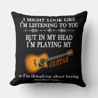Coussin J'Ai L'Air D'Écouter Ton Amant Guitare