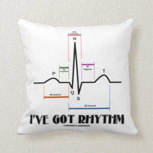 Coussin J'ai le rythme (l'électrocardiogramme d'ECG/ECG)