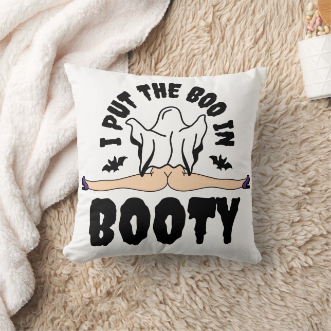 Coussin J'ai mis le Boo dans Booty Funny Halloween Ghost w (Couverture)