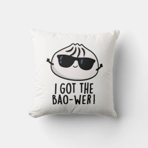 Coussin J'Ai Obtenu Le Bao-wer Funny Dimsum Pun