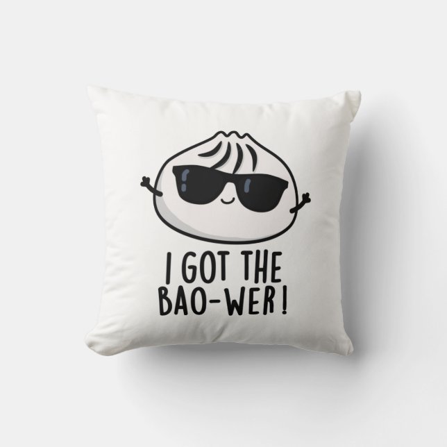 Coussin J'Ai Obtenu Le Bao-wer Funny Dimsum Pun (Recto)