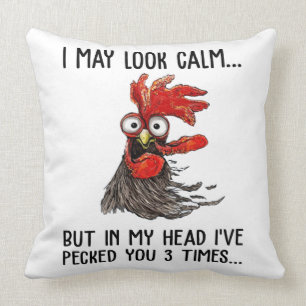 Coussin J'Ai Peut-Être L'Air Calme Mais Dans Ma Tête Je 