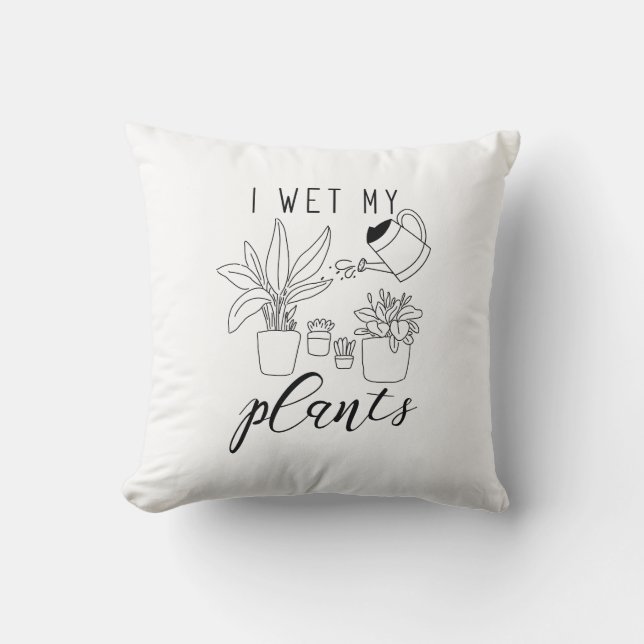 Coussin J'ai reçu mes Plantes (Recto)