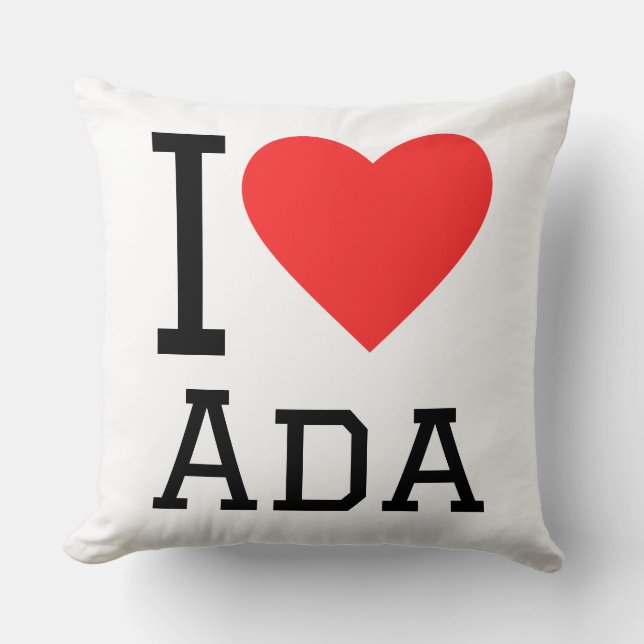 Coussin J'aime ada (Recto)