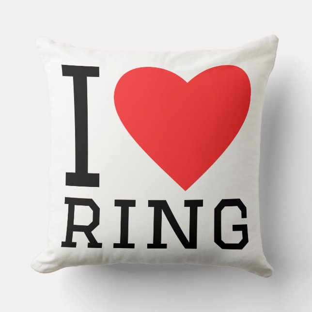 Coussin J'aime anneau  (Recto)