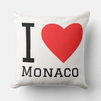 J'aime autocollant carré de Monaco