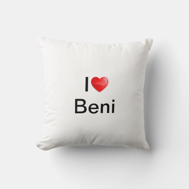 Coussin J'aime Beni (Recto)