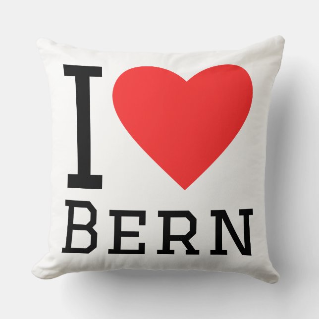Coussin J'aime Berne  (Recto)