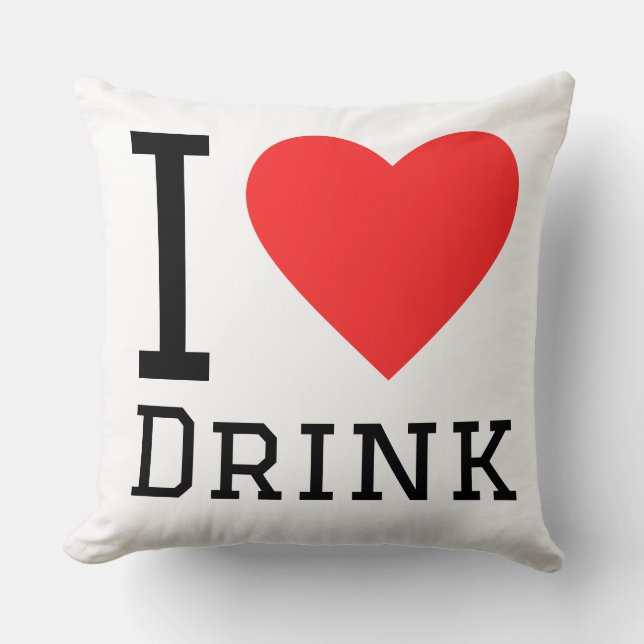 Coussin J'aime boire (Recto)
