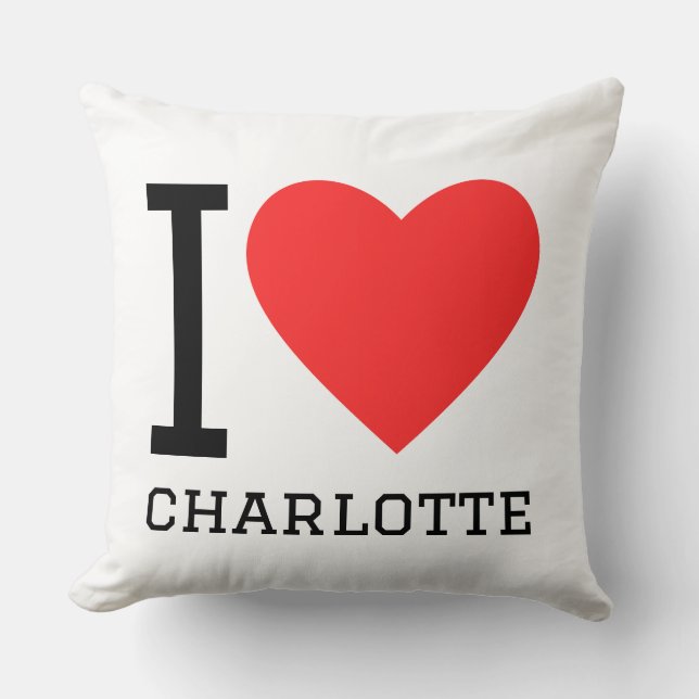 Coussin J'aime Charlotte  (Recto)