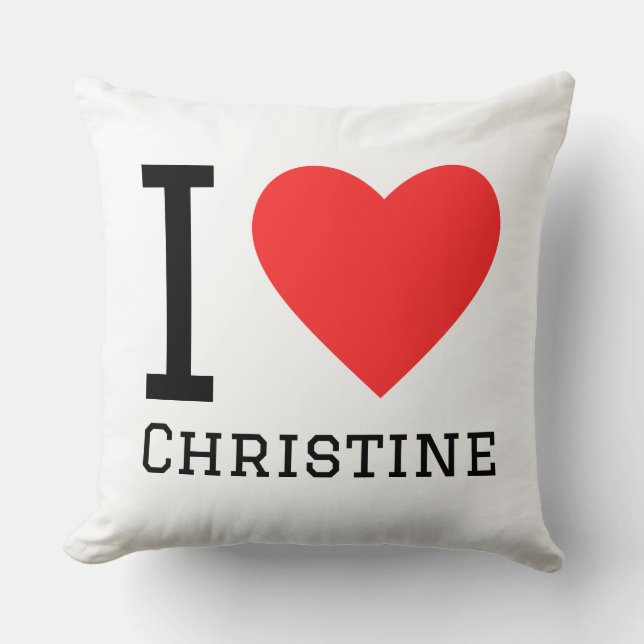 Coussin J'aime christine (Recto)