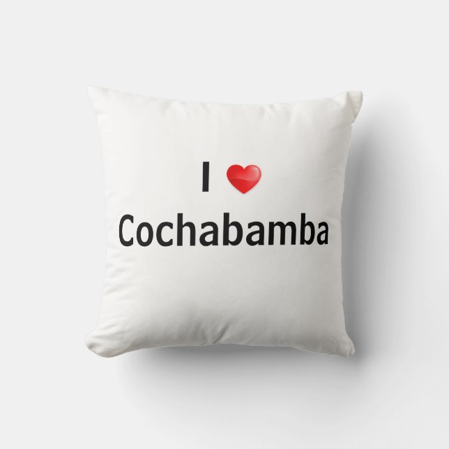 Coussin J'aime Cochabamba (Recto)