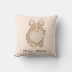 Coussin J'aime Corgis