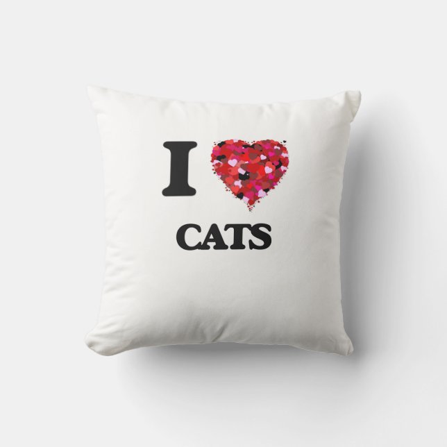 Coussin J'aime des chats (Recto)
