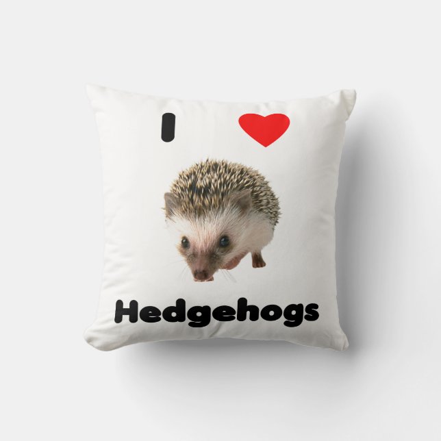 Coussin J'aime des hérissons (Recto)