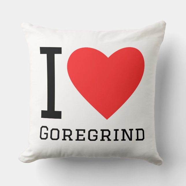 Coussin J'aime goregrind (Recto)