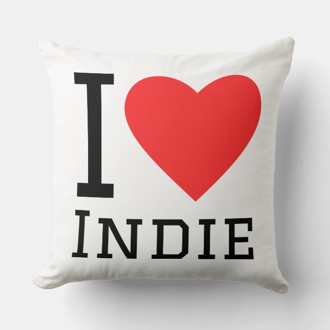 Coussin J'aime indie (Recto)