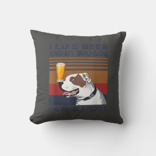 Coussin J'Aime La Bière Et Mon Chien À Feu Et Peut-Être 3