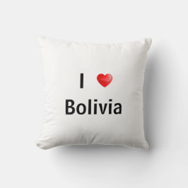 Coussin J'aime la Bolivie