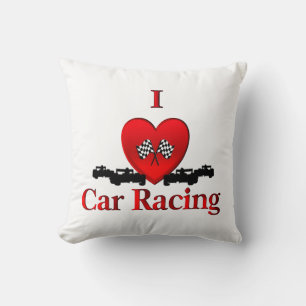 Coussin J'aime la course automobile