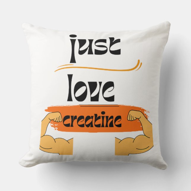 Coussin J'aime la créatine (Recto)