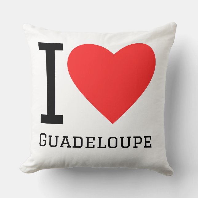 Coussin J'aime la guadeloupe (Recto)