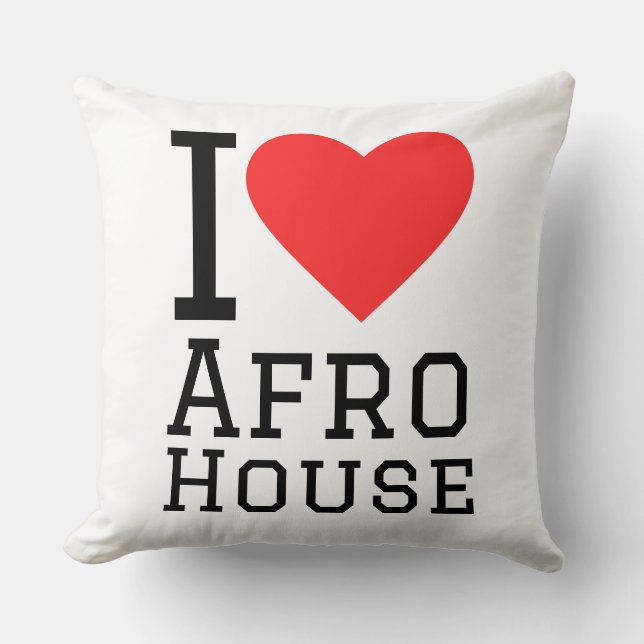 Coussin J'aime la maison Afro (Recto)