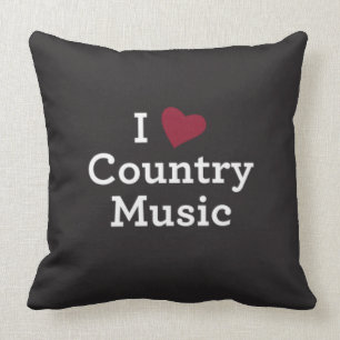 Coussin J'aime la musique country