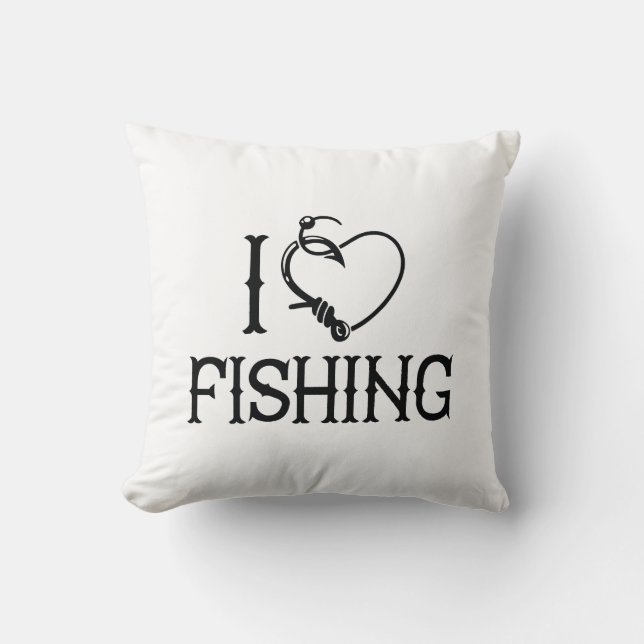 Coussin J'aime la pêche (Recto)