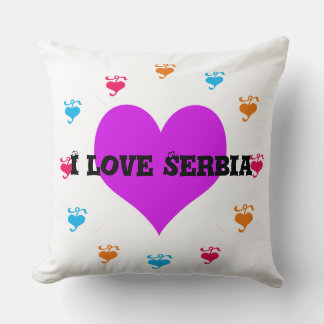Coussin J'aime la Serbie