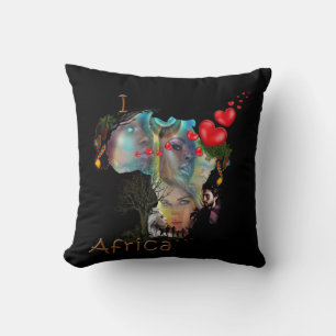 Coussin J'aime l'Afrique